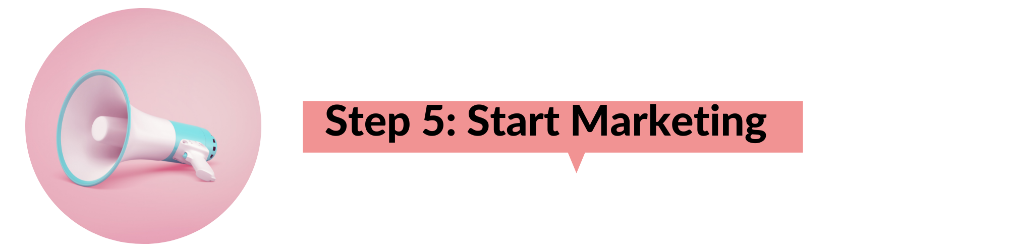 Step Five Star Marketing , showing a speaker positioned on a pink background