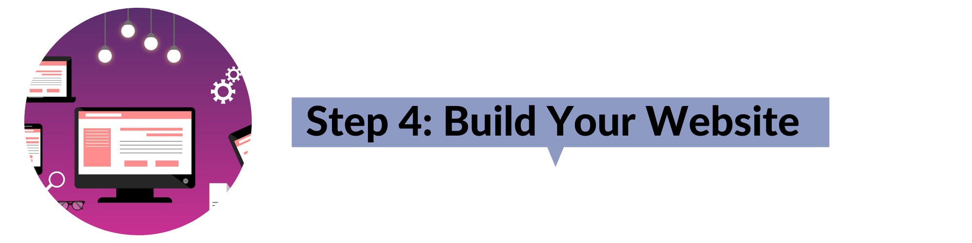 Step Four Build Your Website with a computer image