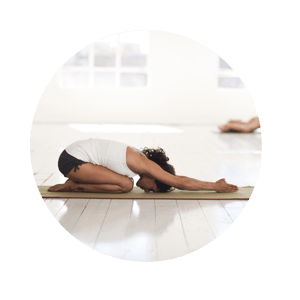 Young Woman Doing Yoga At Studio