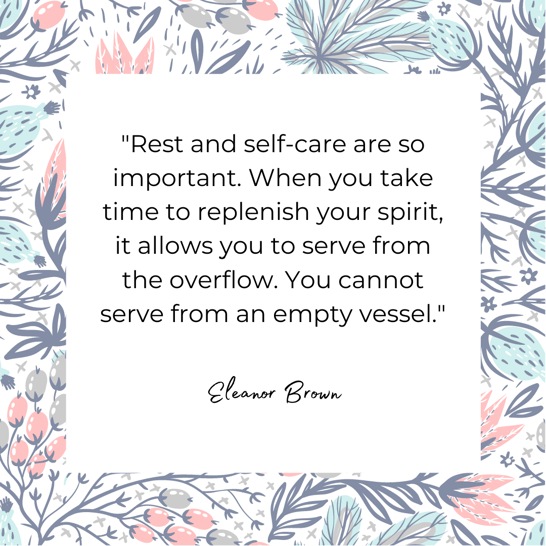 Eleanor Brown, self-care motivated quote