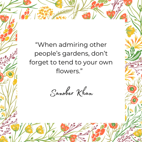 Sanober Khan self-care quote