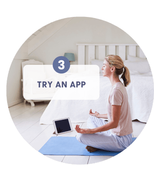 young woman meditating in her room.-3